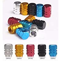 MagiDeal 4x Tapas Tapones Válvulas Cubierta de Neumático Aluminio para LLanta de Camión Coche Color Rojo